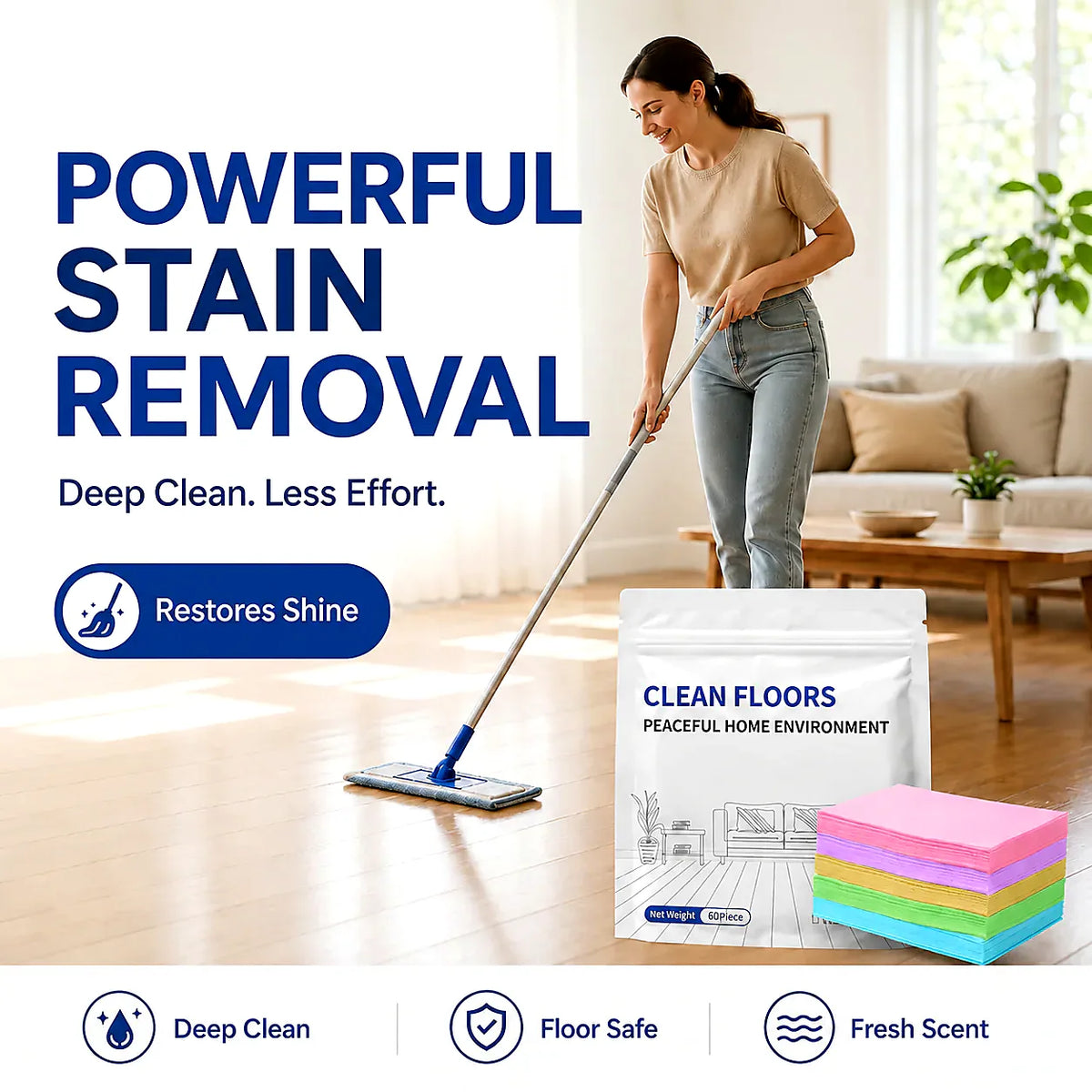 ✨ 4-in-1 Floor Care Sheets