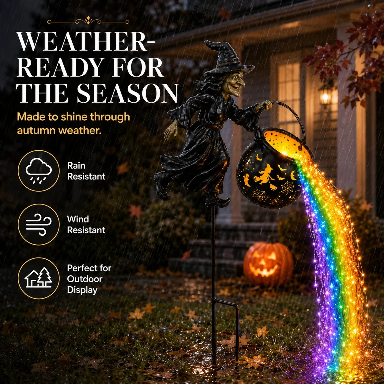 🎃Halloween Witch Cauldron Garden Light