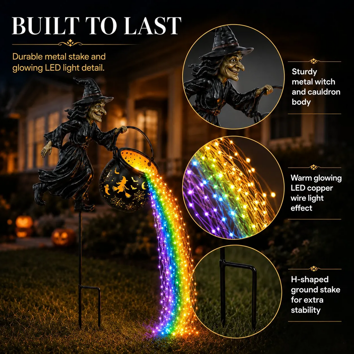 🎃Halloween Witch Cauldron Garden Light