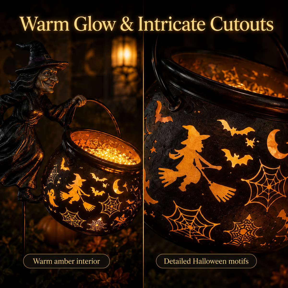 🎃Halloween Witch Cauldron Garden Light