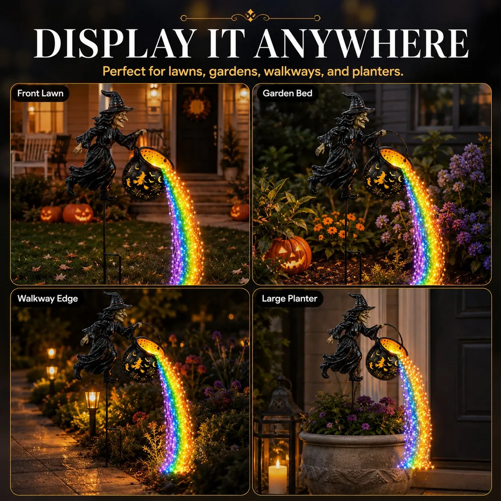 🎃Halloween Witch Cauldron Garden Light