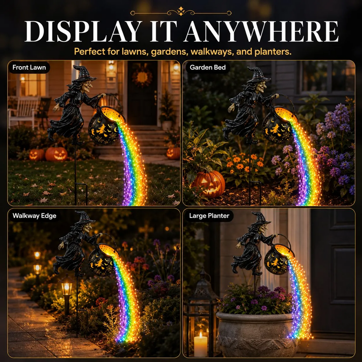 🎃Halloween Witch Cauldron Garden Light