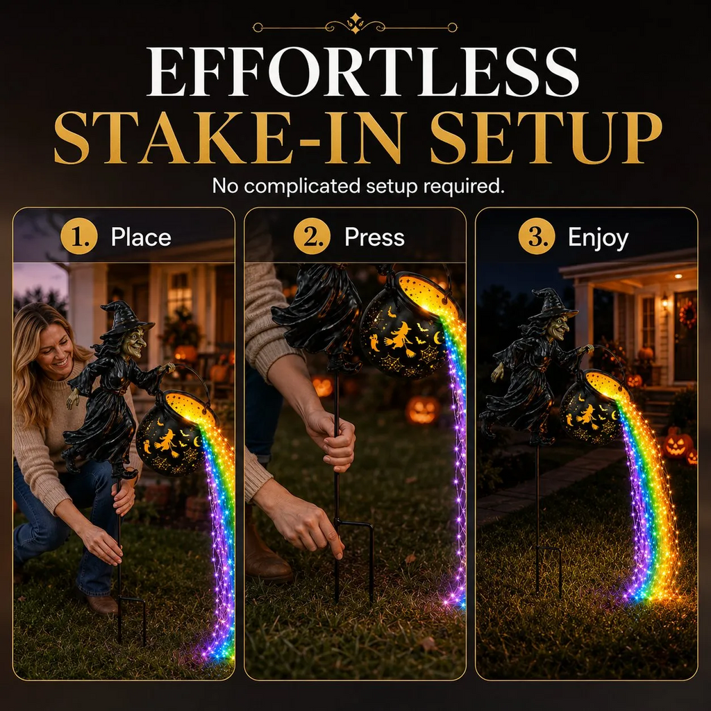 🎃Halloween Witch Cauldron Garden Light