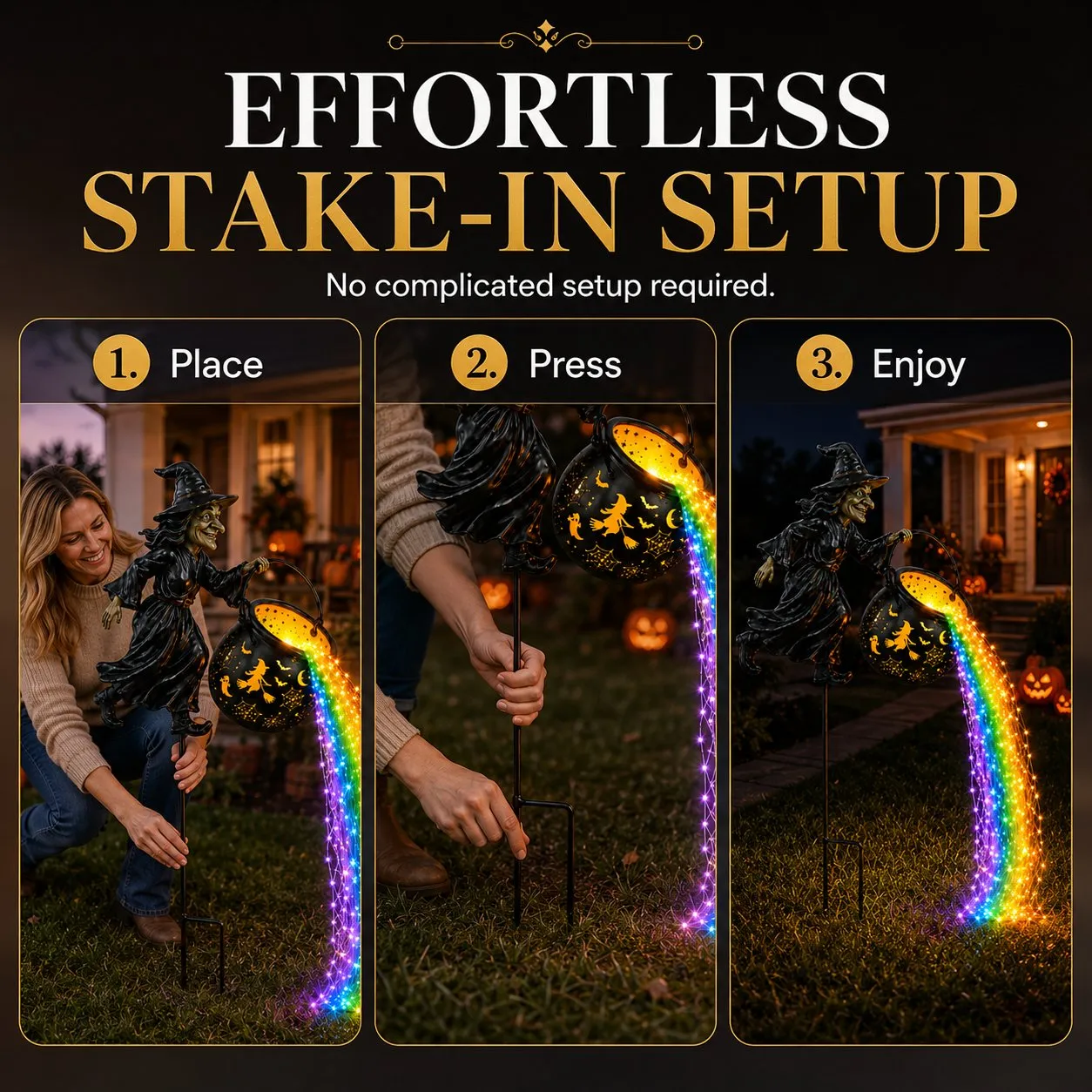 🎃Halloween Witch Cauldron Garden Light