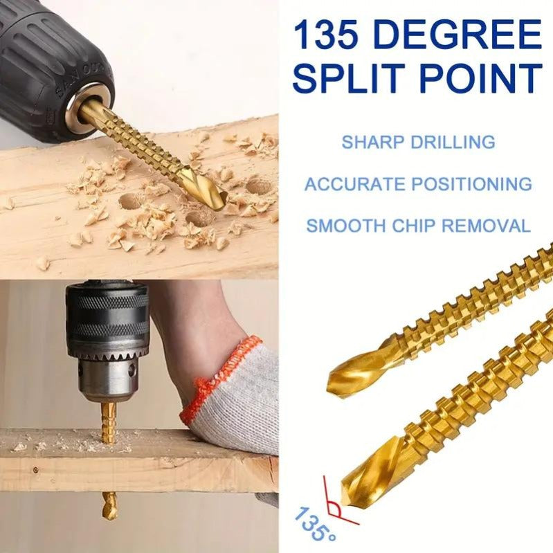 🔥Ultra-Practical Titanium-Coated Drill Bit Set🔧