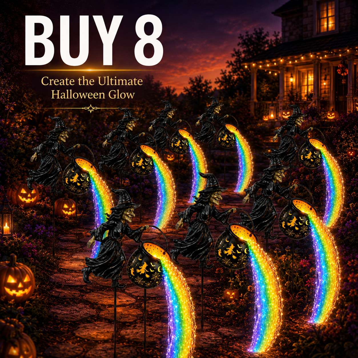 🎃Halloween Witch Cauldron Garden Light