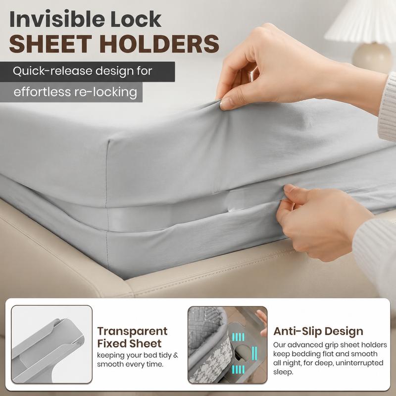 🛏️4-Pack Heavy Duty Sheet Clips Keep Bedding Perfectly In Place