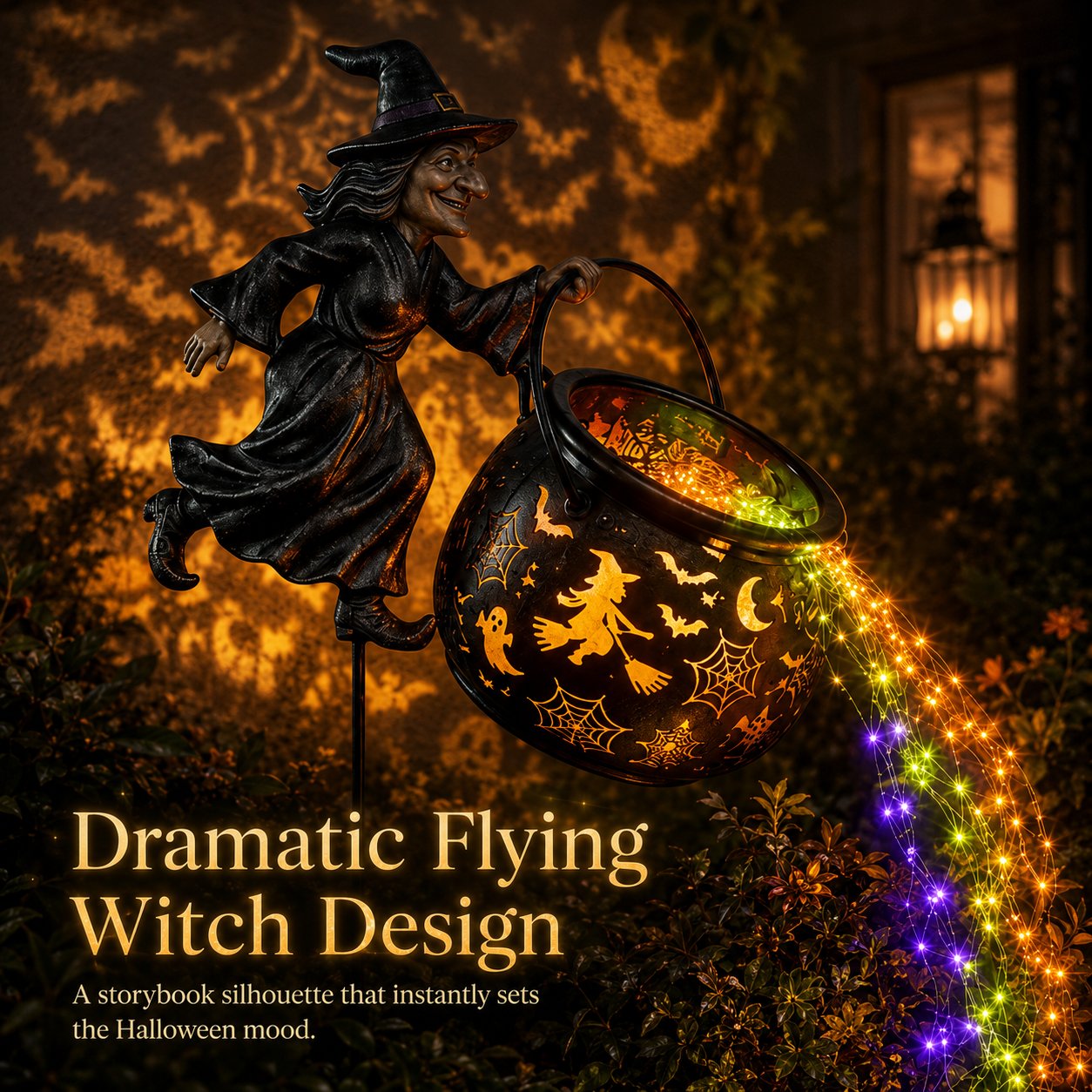 🎃Halloween Witch Cauldron Garden Light