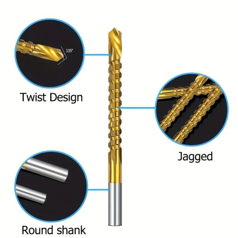 🔥Ultra-Practical Titanium-Coated Drill Bit Set🔧