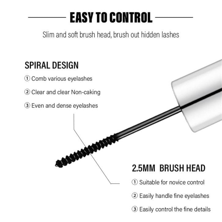 Thick, Curling, Long-lasting Mascara, Waterproof, Sweat-proof, Lengthening, Non-smudged