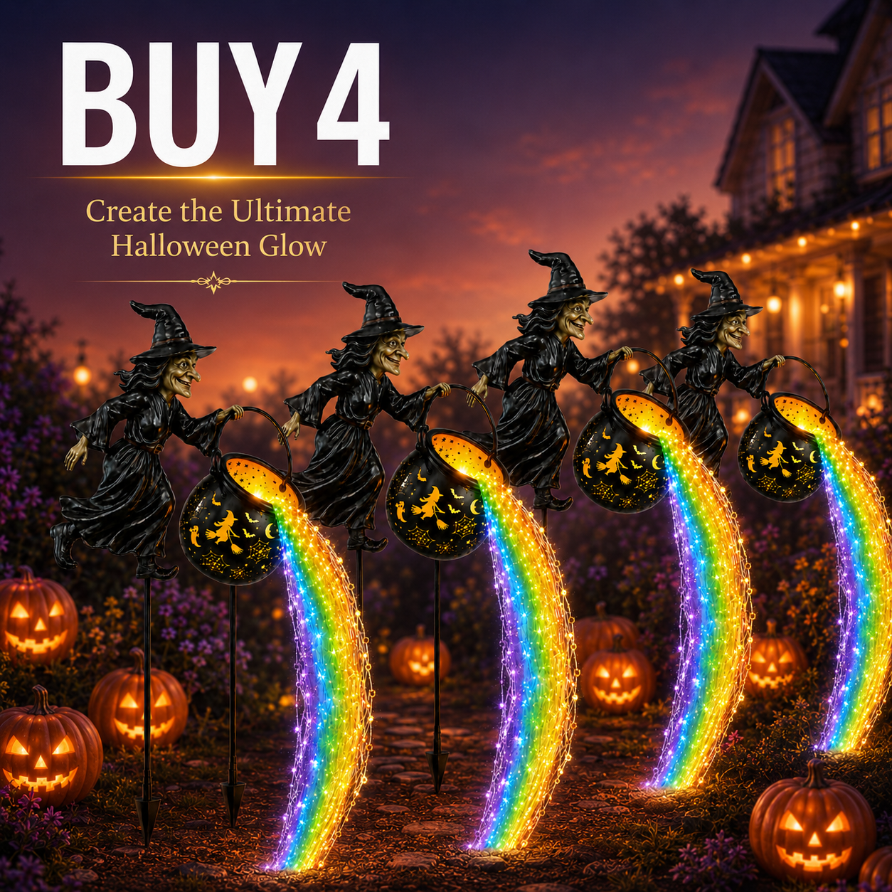 🎃Halloween Witch Cauldron Garden Light