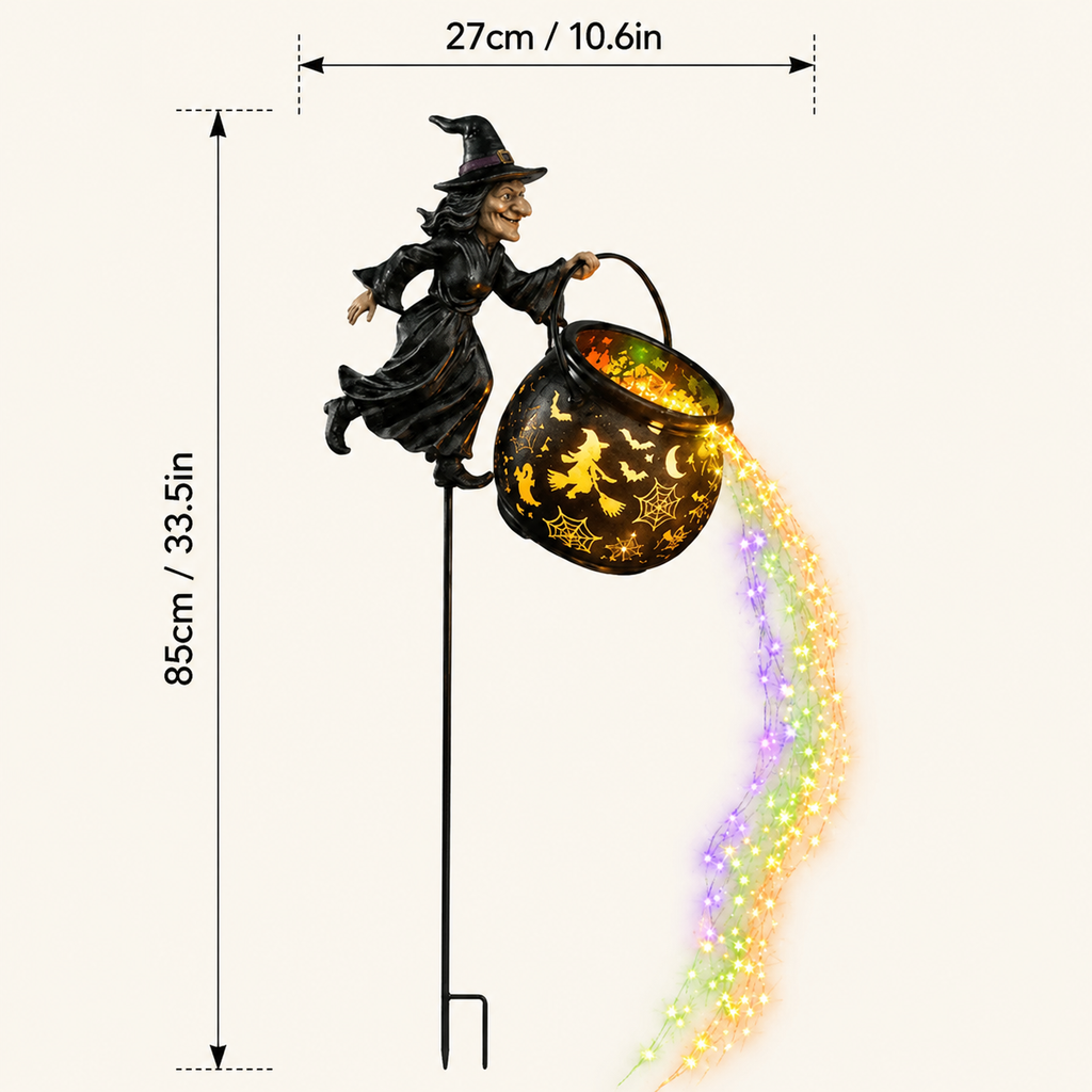 🎃Halloween Witch Cauldron Garden Light