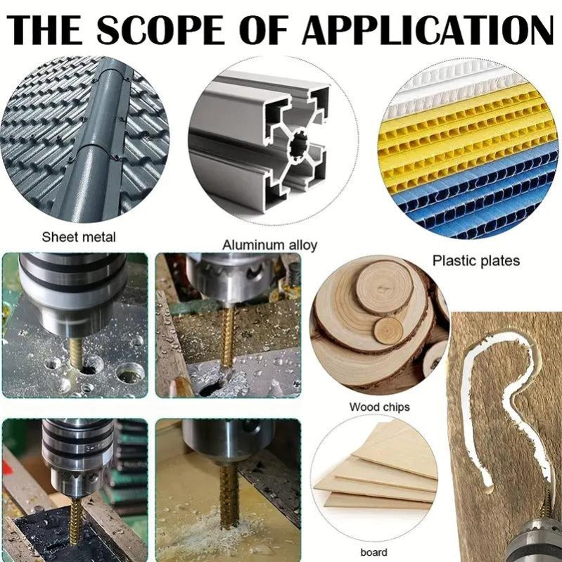 🔥Ultra-Practical Titanium-Coated Drill Bit Set🔧